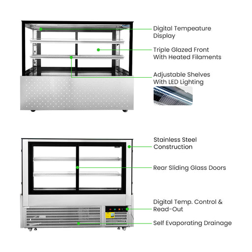 Bonvue Chilled Food Display 3 Tier 1500mm - SG150FA-2XB