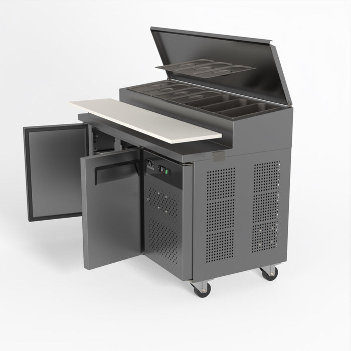 AG 2 Door Saladette Fridge – Fits 7 x 1/3 GN Trays 282L - SH2000-700