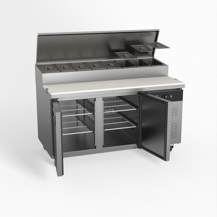 AG 2 Door Saladette Fridge - 8 x 1/3 GN Trays 390L - SH2000-800