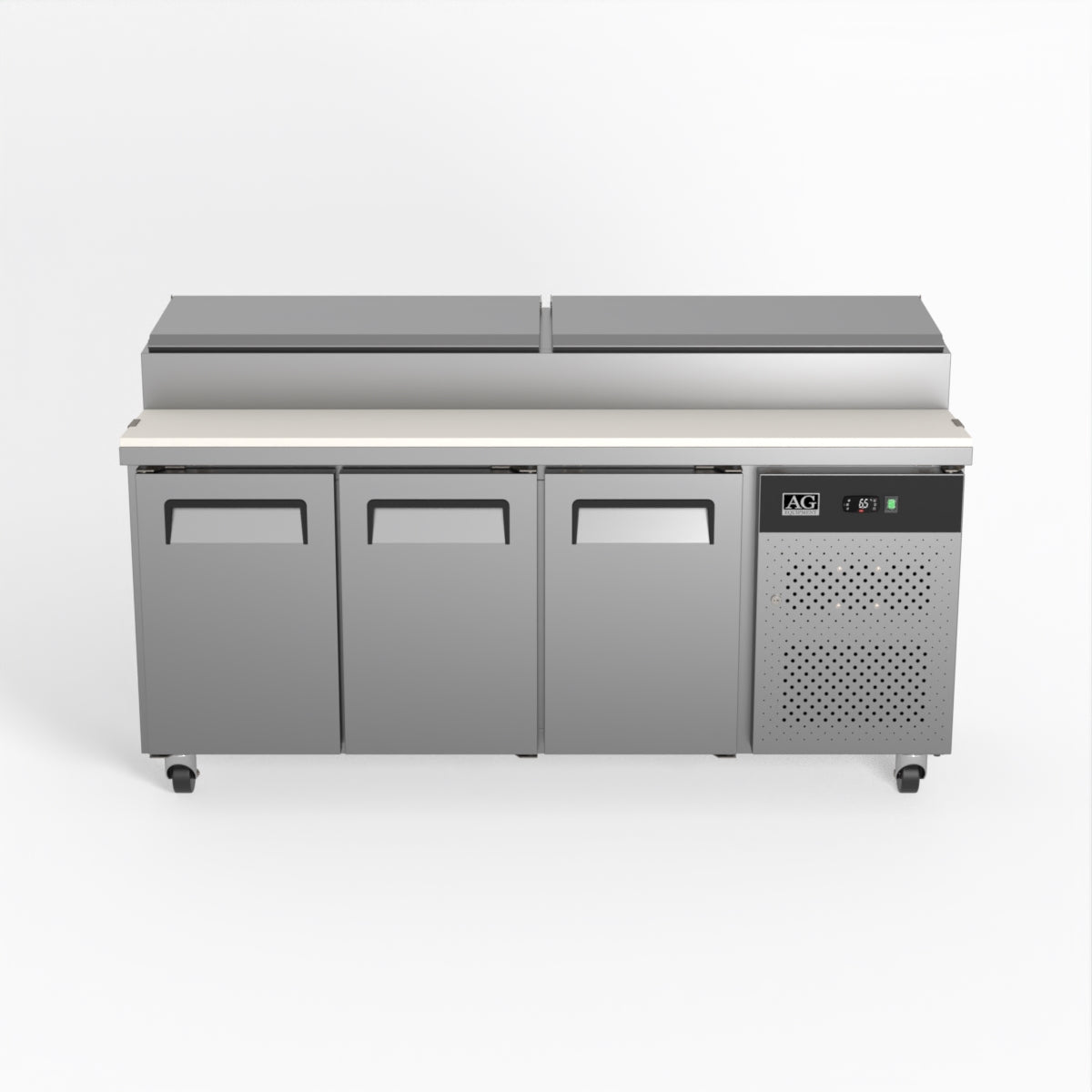 AG 3 Door Saladette Fridge – Fits 8 x 1/3 GN Trays 417L - SH3000-700