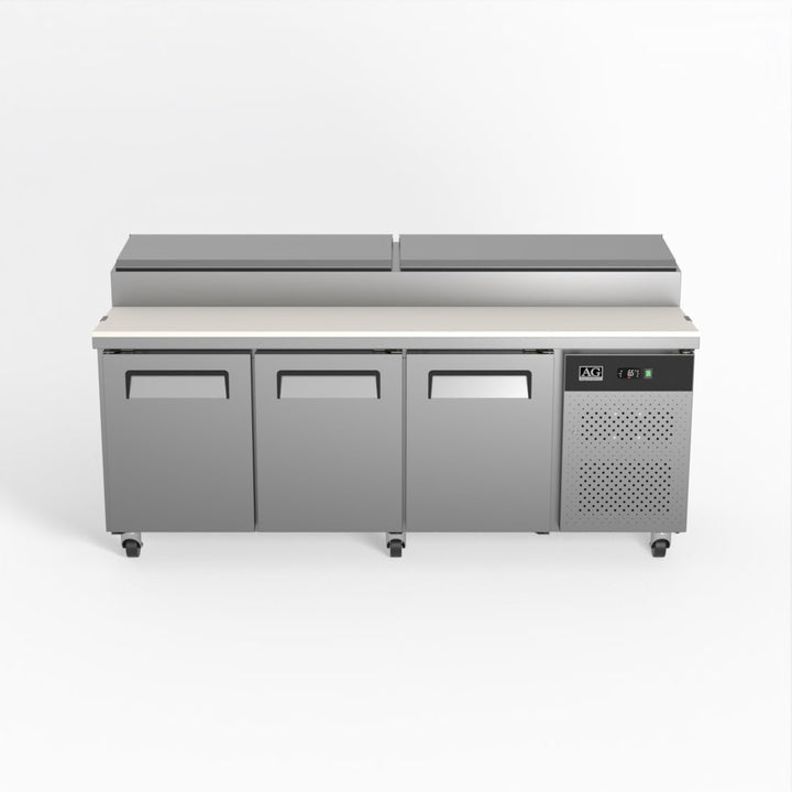 AG 3 Door Saladette Fridge - 10 x 1/3 GN Trays 580L - SH3000-800