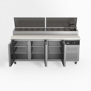 AG 3 Door Saladette Fridge - 10 x 1/3 GN Trays 580L - SH3000-800