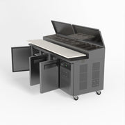 AG 3 Door Saladette Fridge - 10 x 1/3 GN Trays 580L - SH3000-800