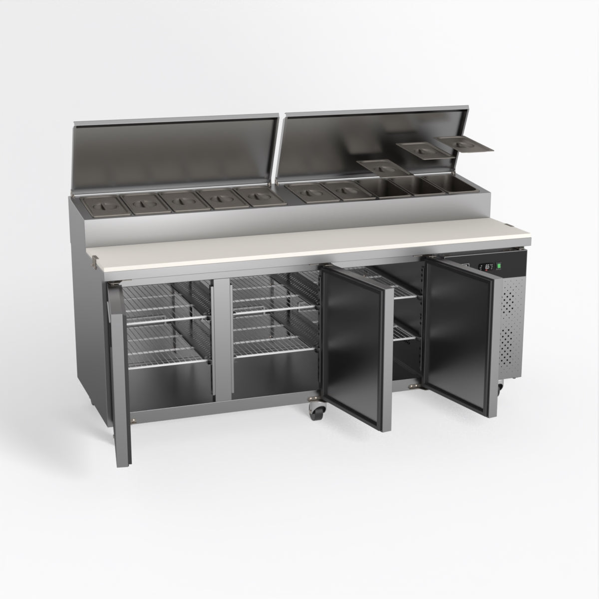 AG 3 Door Saladette Fridge - 10 x 1/3 GN Trays 580L - SH3000-800
