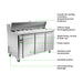 Thermaster Three Door Sandwich Bar - SLB150