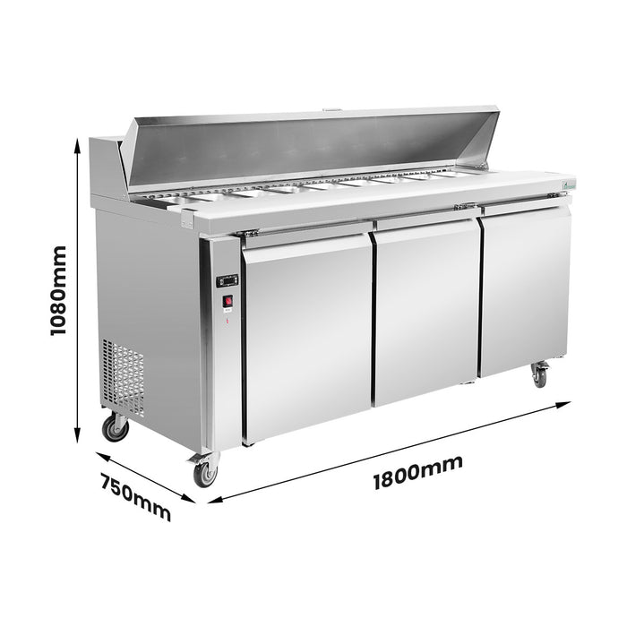 Thermaster Three Large Door Sandwich Bar - SLB180