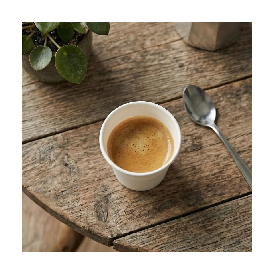 PakMax White 8oz 80mm Single Layer Hot Paper Cup - SLHPC-80-8W