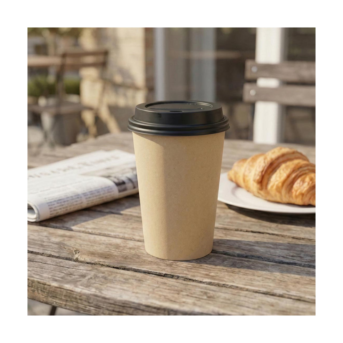 PakMax KRAFT 12oz Single Layer Hot Paper Cup - SLHPC-90-12K