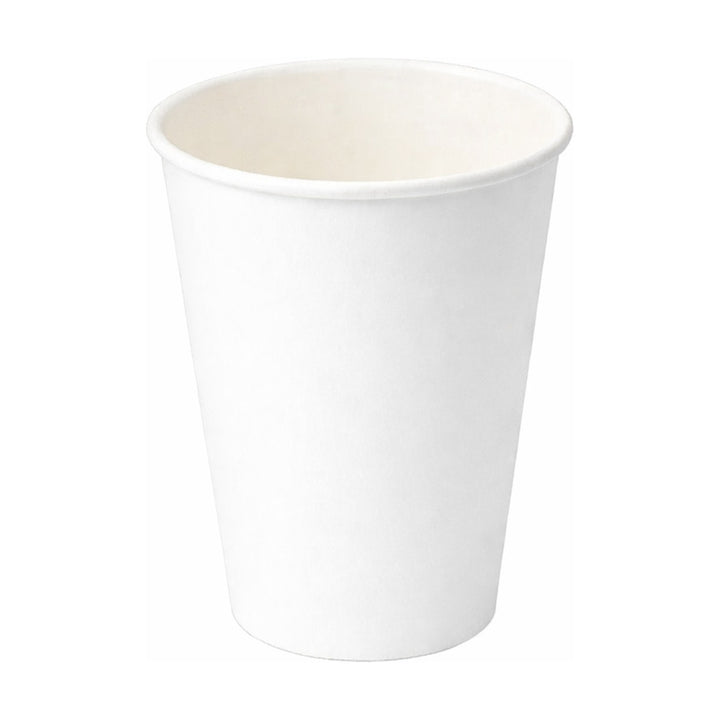 PakMax White 12oz Single Layer Hot Paper Cup - SLHPC-90-12W