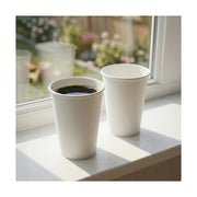 PakMax White 12oz Single Layer Hot Paper Cup - SLHPC-90-12W