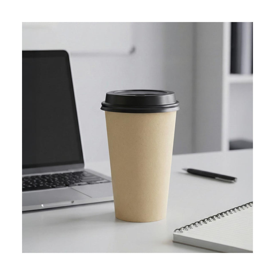 PakMax KRAFT 16oz Single Layer Hot Paper Cup - SLHPC-90-16K