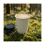 PakMax White 8oz 90mm Single Layer Hot Paper Cup - SLHPC-90-8W