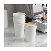 PakMax White 8oz 90mm Single Layer Hot Paper Cup - SLHPC-90-8W