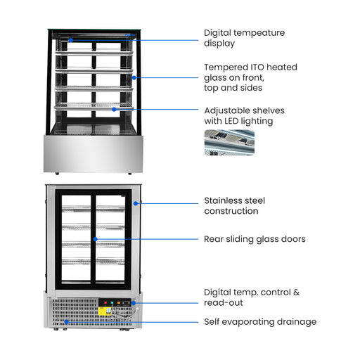 Bonvue Deluxe Chilled Display Cabinet 5 Tier 900mm - SLP830C