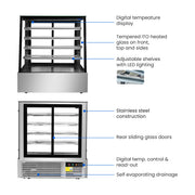 Bonvue Deluxe Chilled Display Cabinet 5 Tier 1200mm - SLP840C