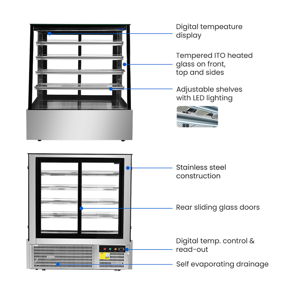 Bonvue Deluxe Chilled Display Cabinet 5 Tier 1200mm - SLP840C
