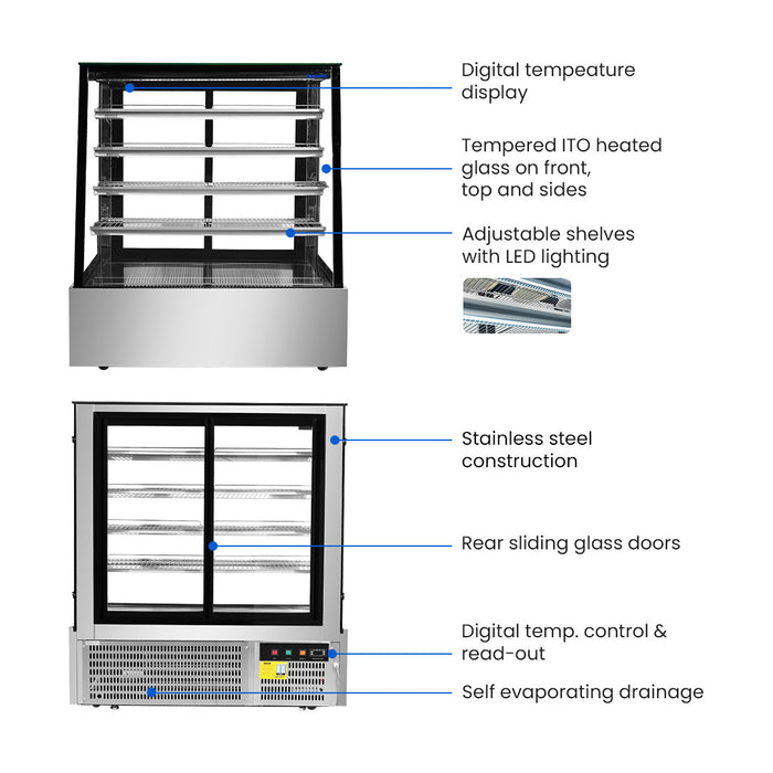 Bonvue Deluxe Chilled Display Cabinet 5 Tier 1200mm - SLP840C