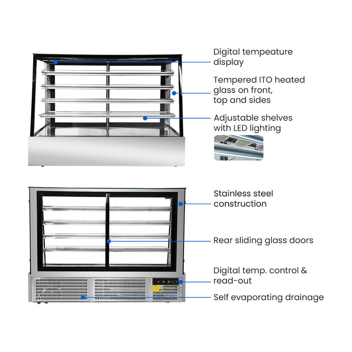 Bonvue Deluxe Chilled Display Cabinet 5 Tier 1800mm - SLP860C
