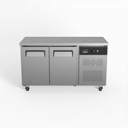 AG Commercial Two Door Worktop / Under Bench Fridge 600mm Depth 228L - SLX2100TN