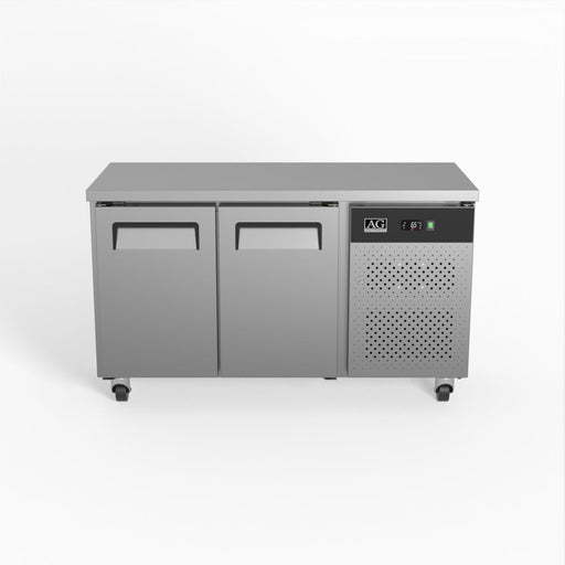AG Commercial Two Door Worktop / Under Bench Fridge 600mm Depth 228L - SLX2100TN