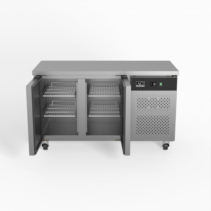 AG Commercial Two Door Worktop / Under Bench Fridge 600mm Depth 228L - SLX2100TN