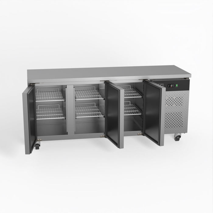 AG Commercial Three Door Worktop / Under Bench Fridge 600mm Depth 339L - SLX3100TN