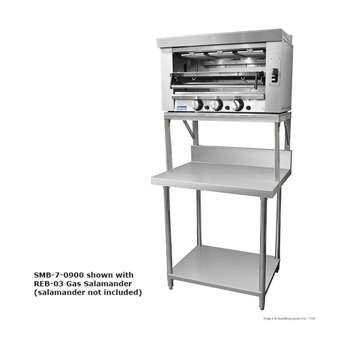 Gasmax Heavy Duty Salamander Bench with Shelf Braces - SMB-7-0900
