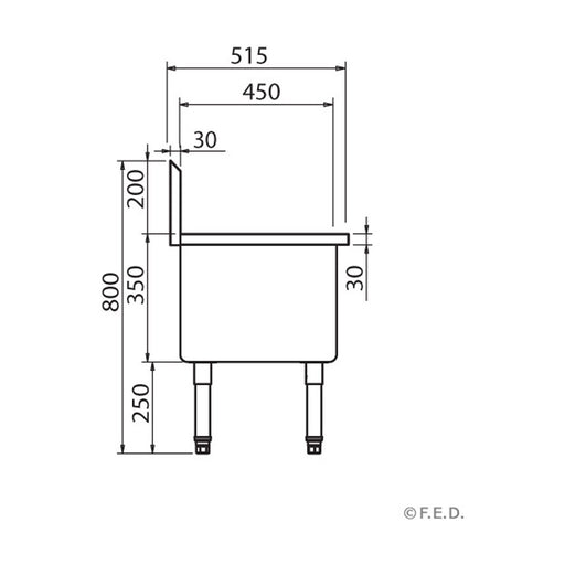 Modular Systems Stainless Steel Single Mop Sink - SMS-H