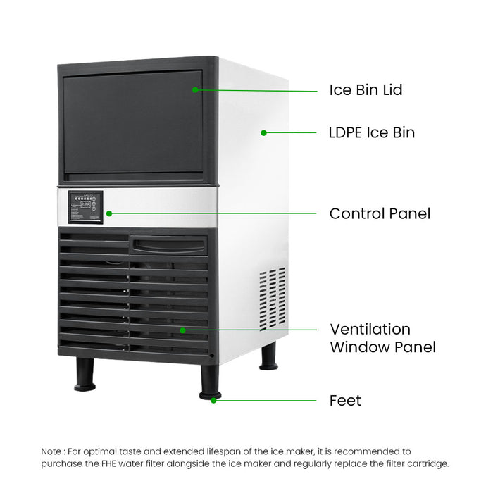 Blizzard Under Bench Ice Maker Air Cooled 18kg - SN-120P
