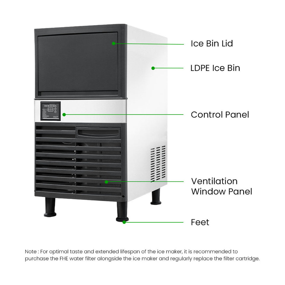 Blizzard Under Bench Ice Maker Air Cooled 55kg - SN-120P