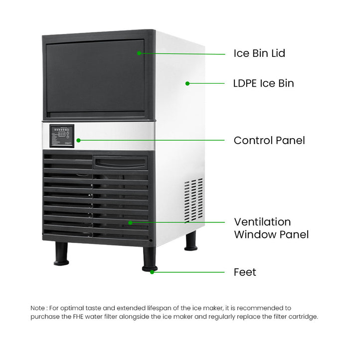 Blizzard Under Bench Ice Maker Air Cooled 55kg - SN-120P