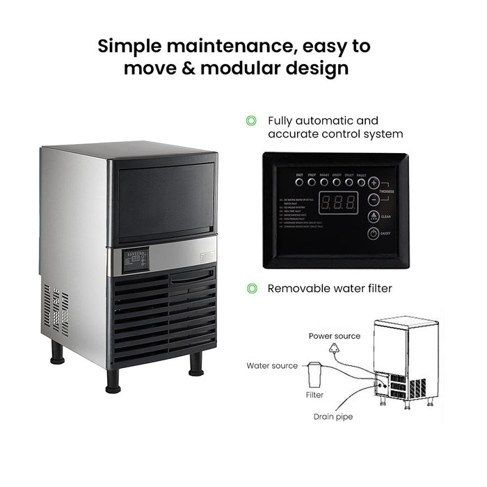 Blizzard Under Bench Ice Maker Air Cooled 18kg - SN-120P