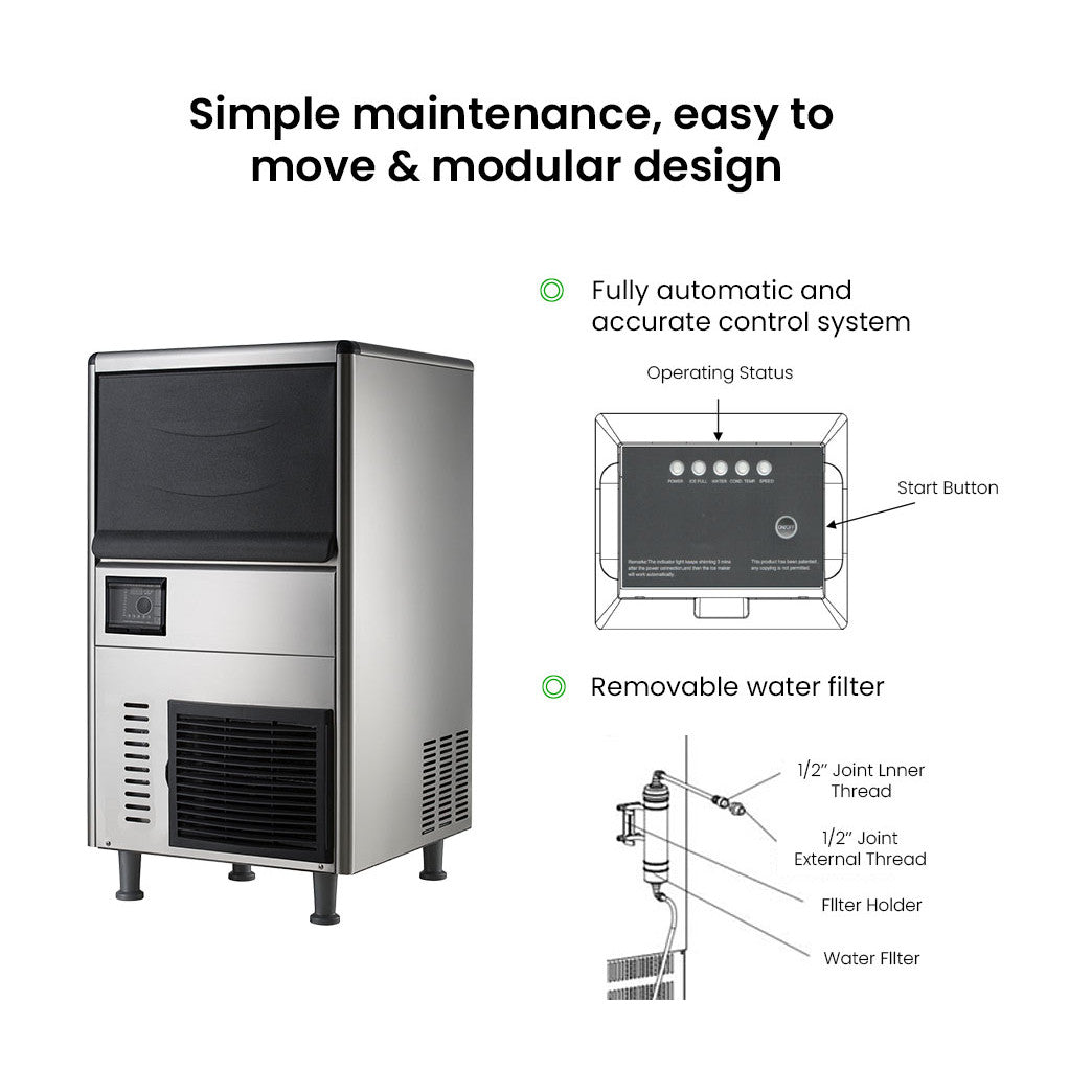 Blizzard Granular Ice Maker 120kg - SN-128F