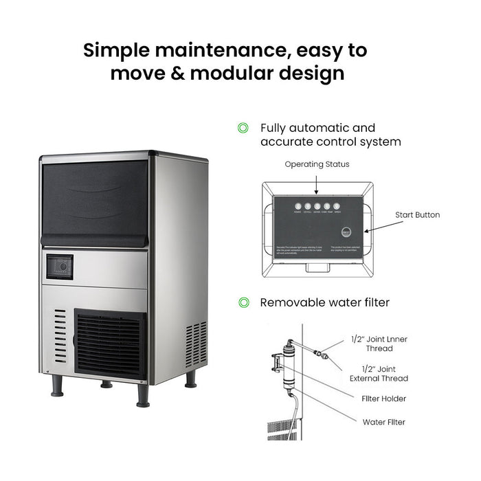 Blizzard Granular Ice Maker 120kg - SN-128F