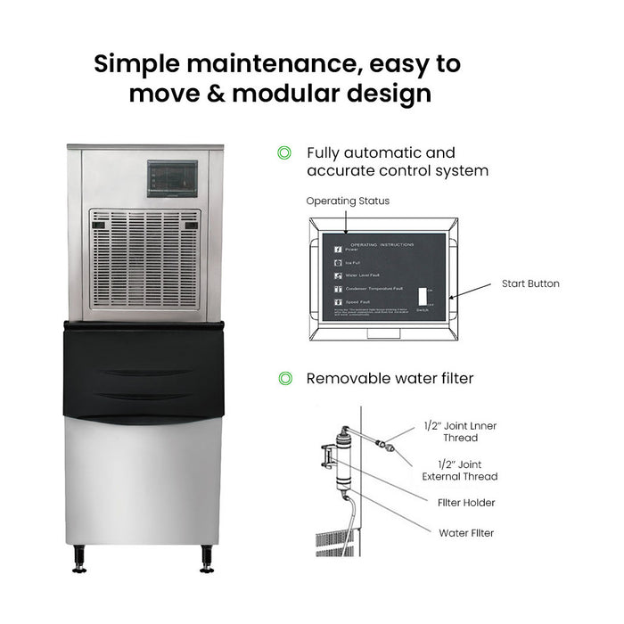 Blizzard Granular Ice Maker 250kg - SN-258F