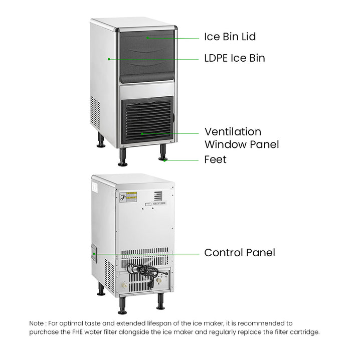 Blizzard Blizzard Underbench Bullet Ice Maker 25kg - SN-25C