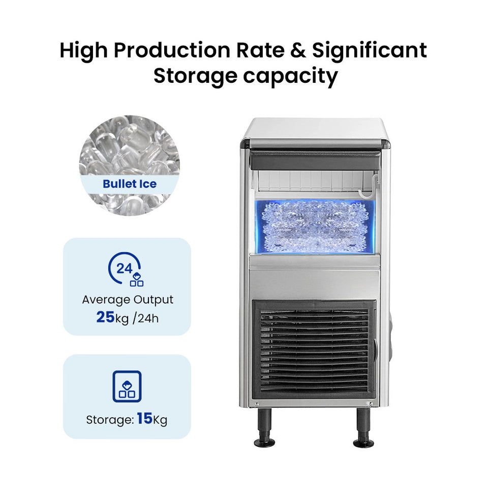 Blizzard Blizzard Underbench Bullet Ice Maker 25kg - SN-25C