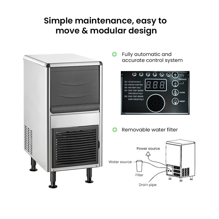 Blizzard Blizzard Underbench Bullet Ice Maker 25kg - SN-25C