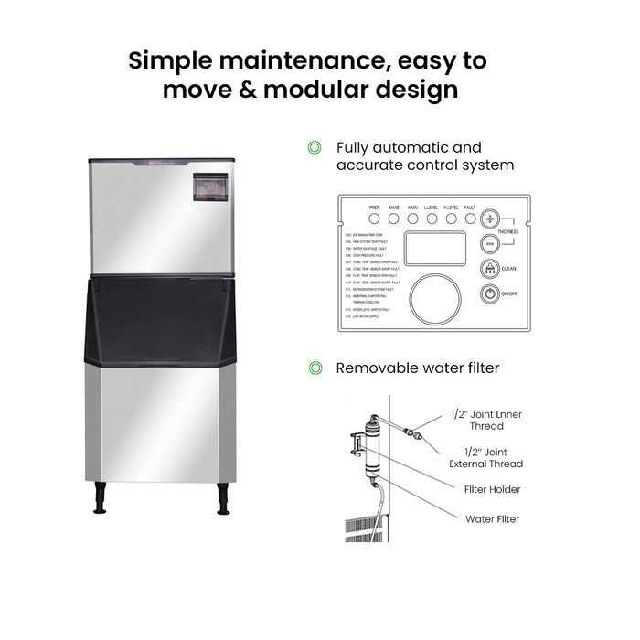 Blizzard Professional Ice Maker 280kg - SN-280C