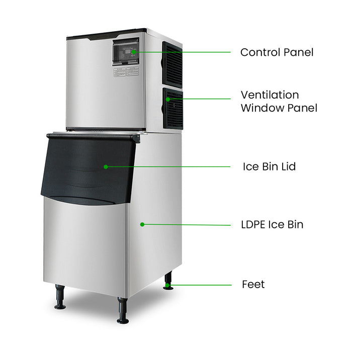 Blizzard Professional Air-Cooled Ice Maker 225kg - SN-500P