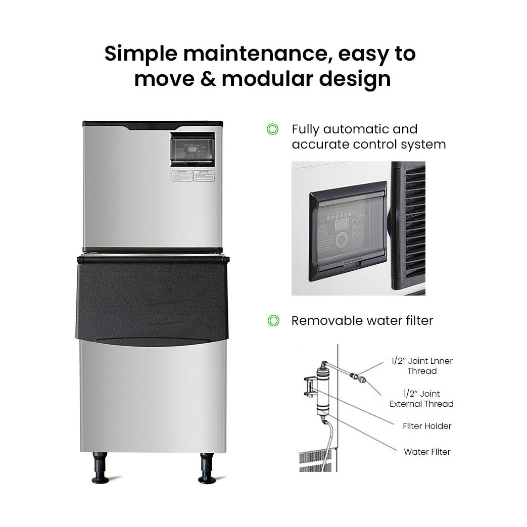 Blizzard Professional Air-Cooled Ice Maker 225kg - SN-500P