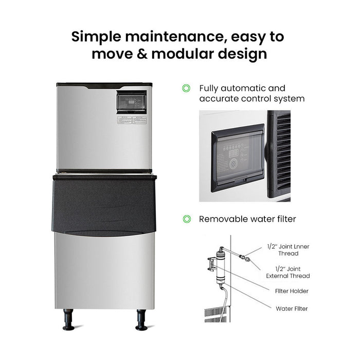 Blizzard Professional Air-Cooled Ice Maker 225kg - SN-500P