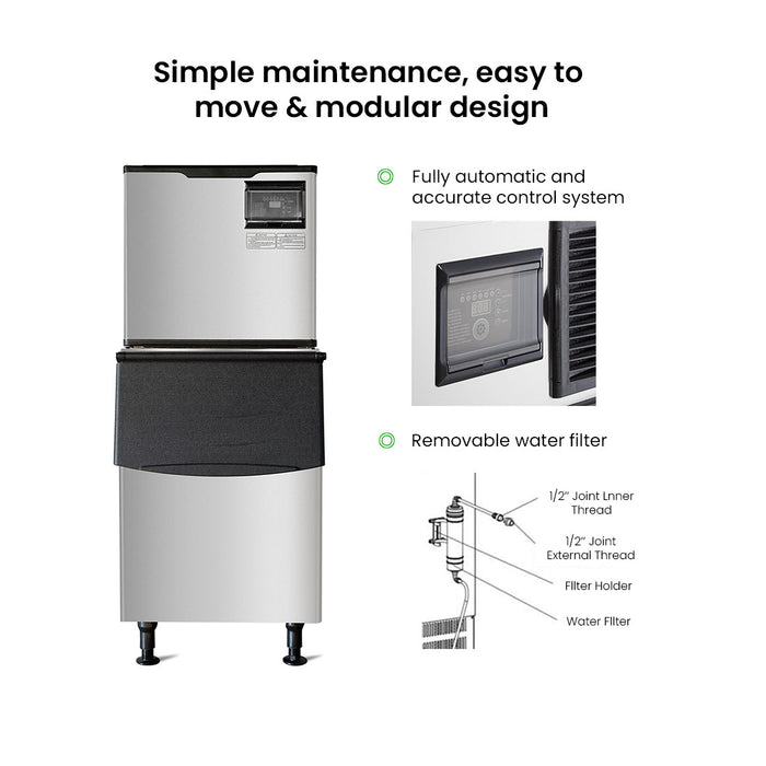 Blizzard Professional Air-Cooled Ice Maker 225kg - SN-500P