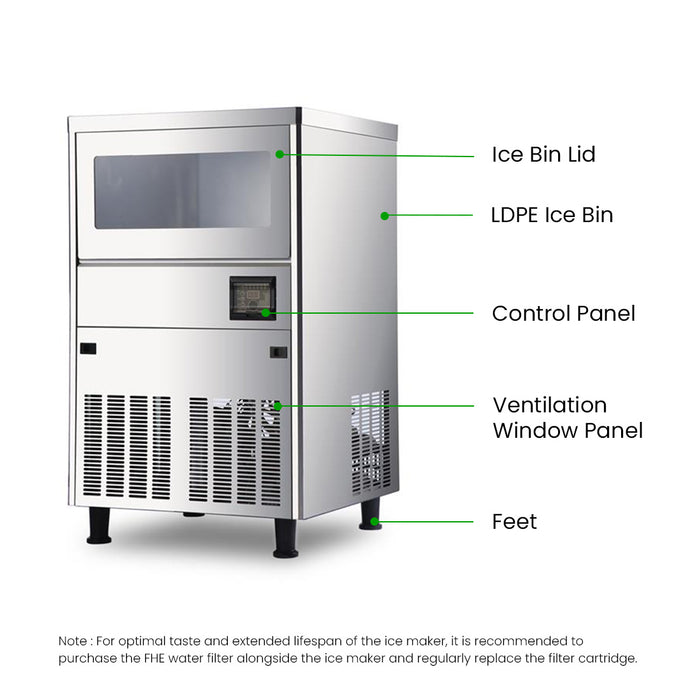 Blizzard Professional Ice Maker 80kg - SN-80C
