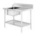 Modular Systems Stainless Steel Left Inlet Single Sink Dishwasher Bench 1200mm - SSBD7-1200L/A