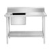Modular Systems Stainless Steel Left Inlet Single Sink Dishwasher Bench 1200mm - SSBD7-1200L/A