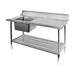 Modular Systems Stainless Steel Left Inlet Single Sink Dishwasher Bench 1500mm - SSBD7-1500L/A