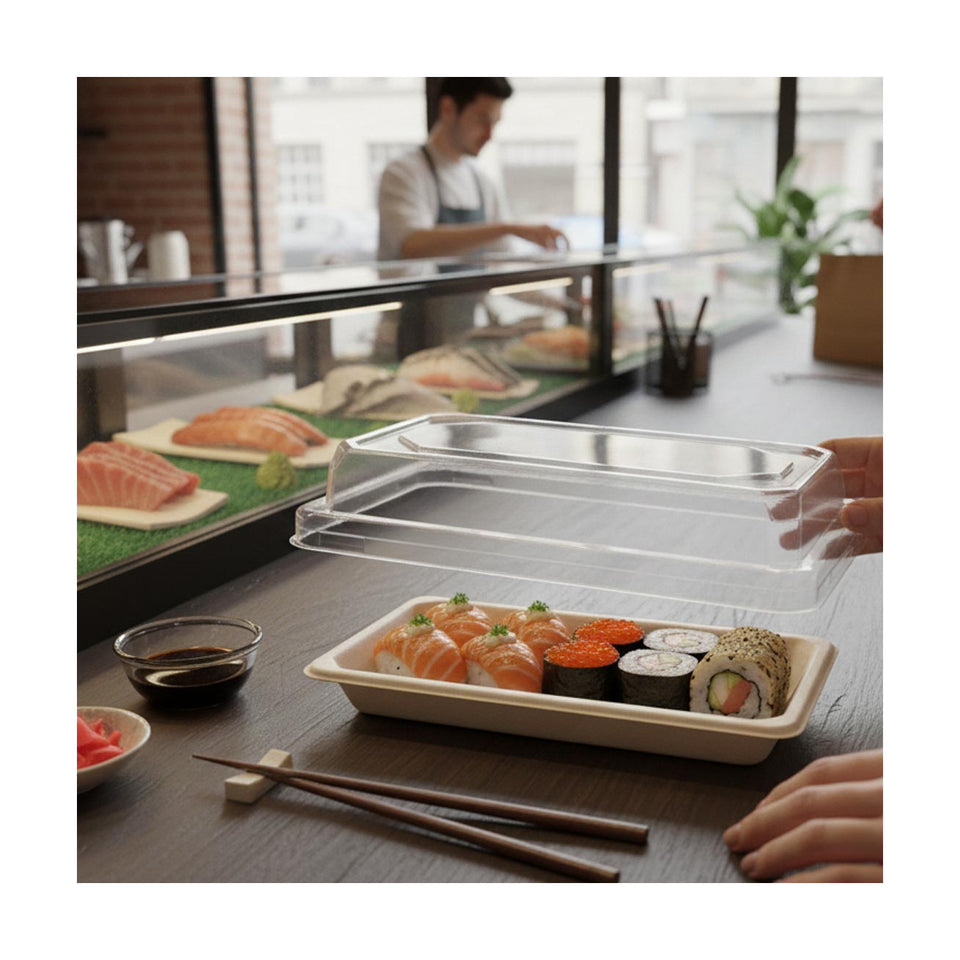 PakMax PET Lid for Sushi Tray ST-04 - ST-04-LID