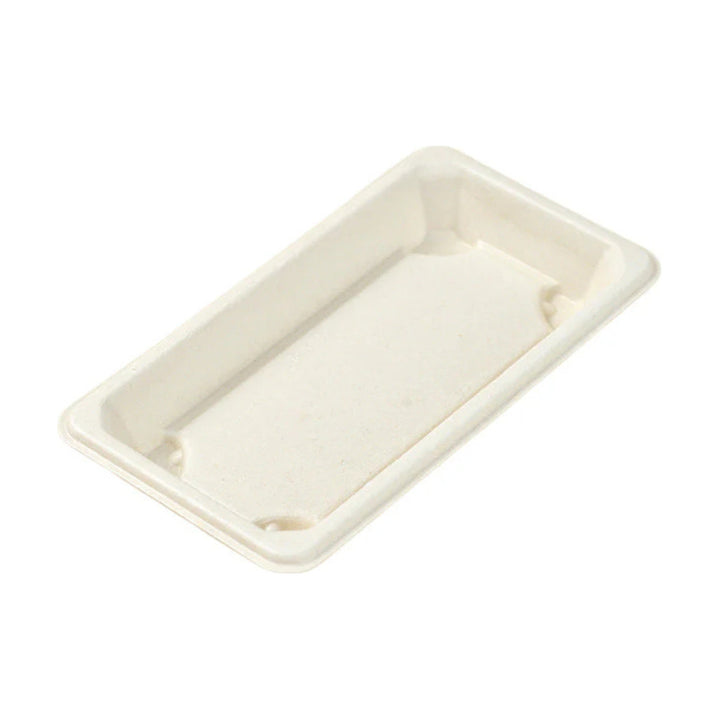 PakMax 6.5"*4.5"*0.8" Sugarcane Sushi Tray - ST-08
