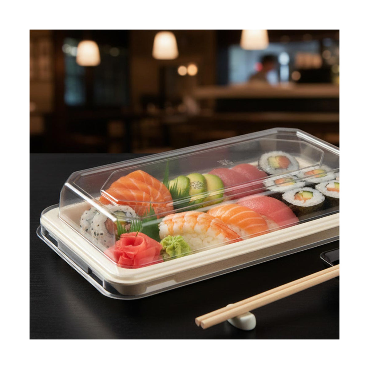 PakMax PET Lid for Sushi Tray ST-15 - ST-15-LID